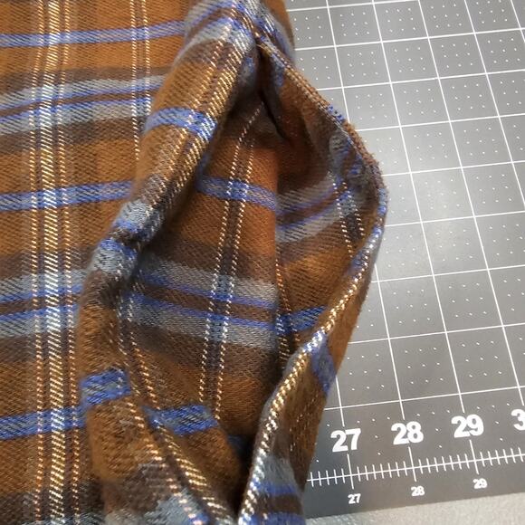 Lee CPO Overshirt Medium Flannel Plaid Shirt Heavyweight Skin Fit Hand Pockets - Picture 4 of 14